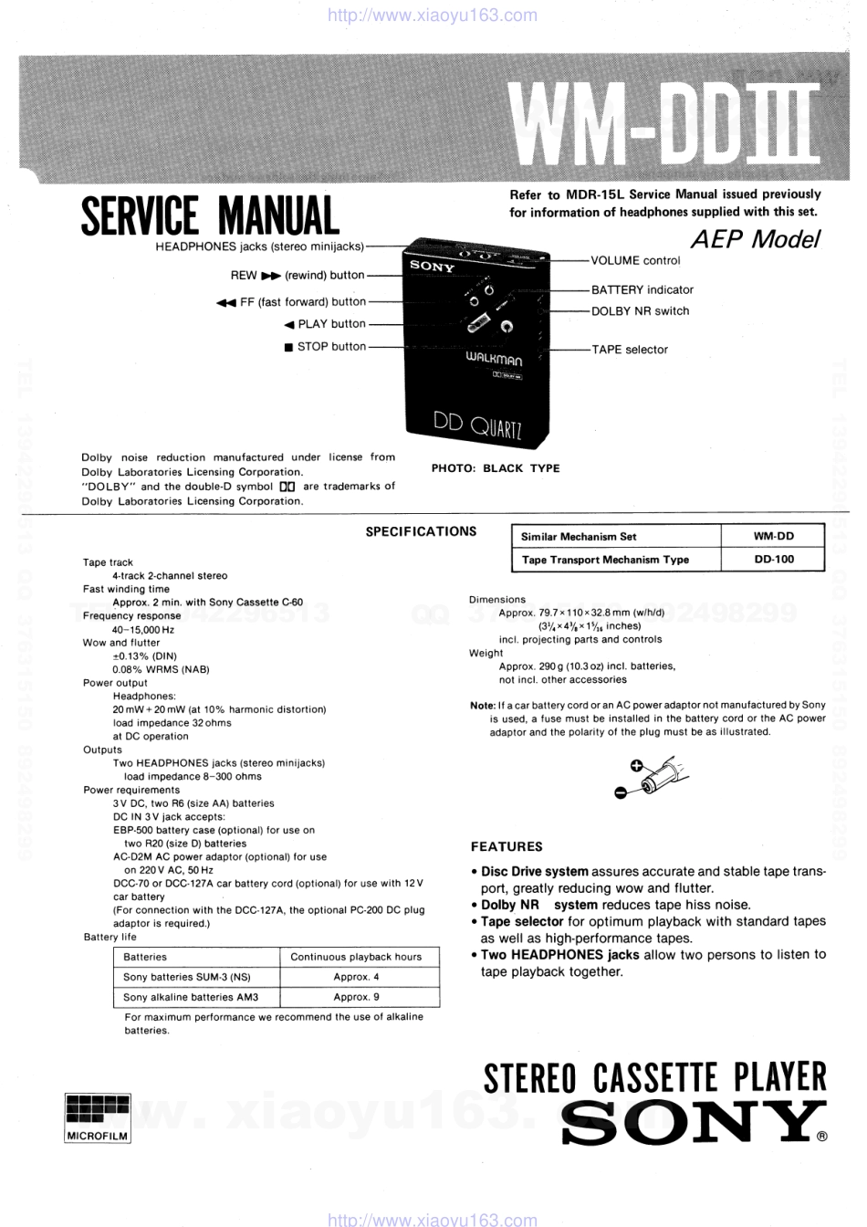 索尼SONY WM-DD3电路图.pdf_第1页