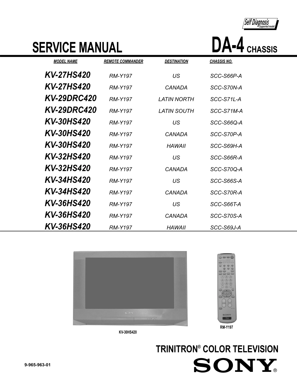 索尼KV-32HS420彩电维修手册和原理图_索尼KV-36HS420.pdf_第2页