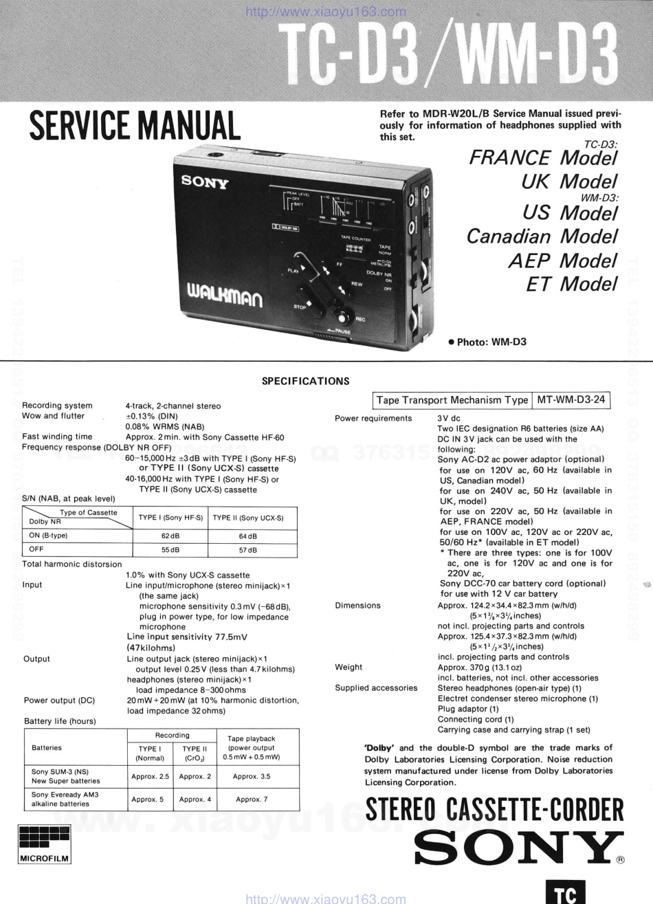 索尼SONY WM-D3电路图.pdf_第1页