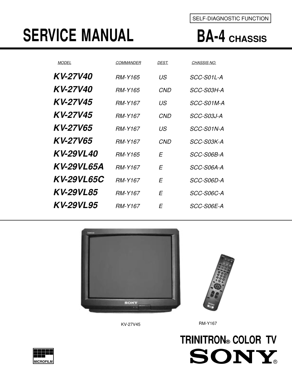 索尼KV-29VL95彩电维修手册和原理图.pdf_第1页