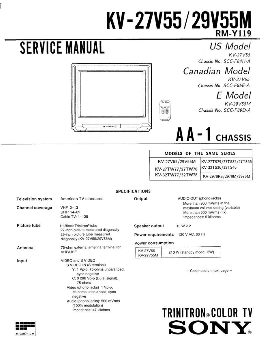 索尼KV-29V55M彩电维修手册和原理图.pdf_第1页