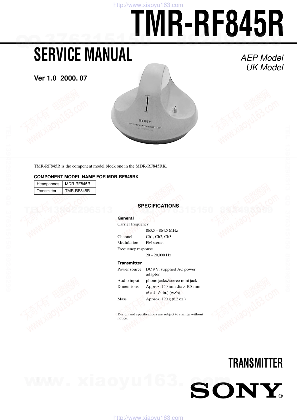 索尼SONY TMR-RF845R电路图.pdf_第1页