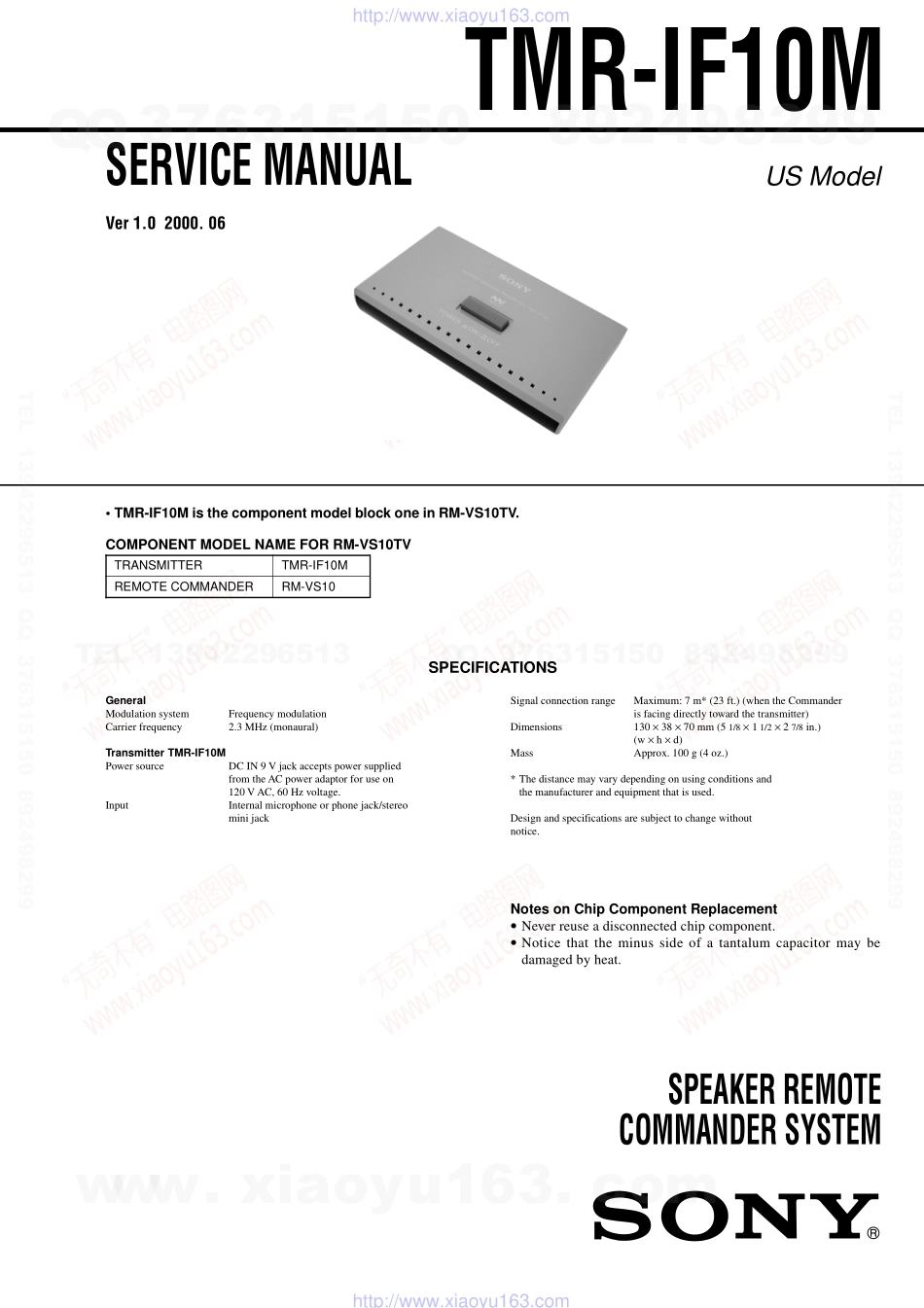 索尼SONY TMR-IF10M电路图.pdf_第1页