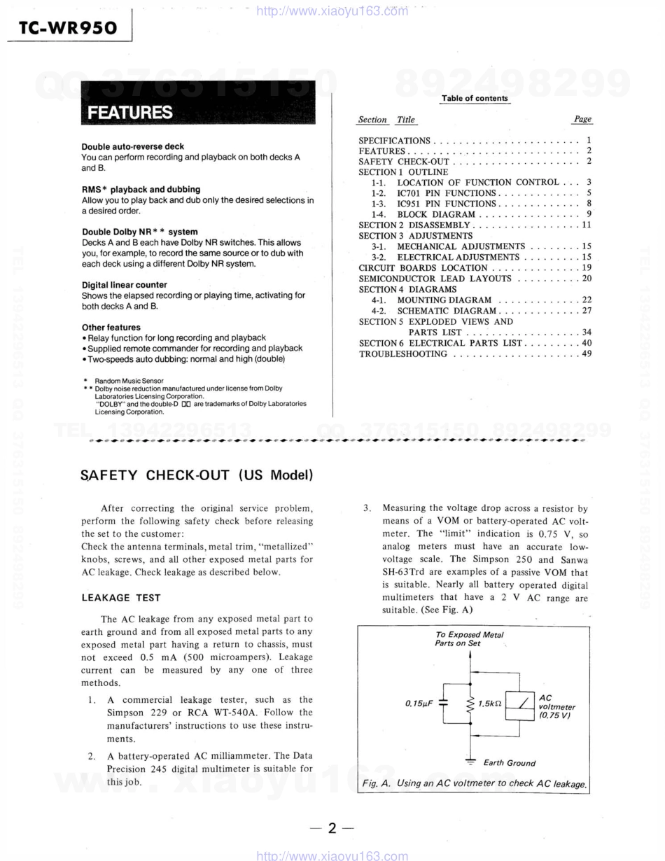 索尼SONY TC-WR950电路图.pdf_第2页