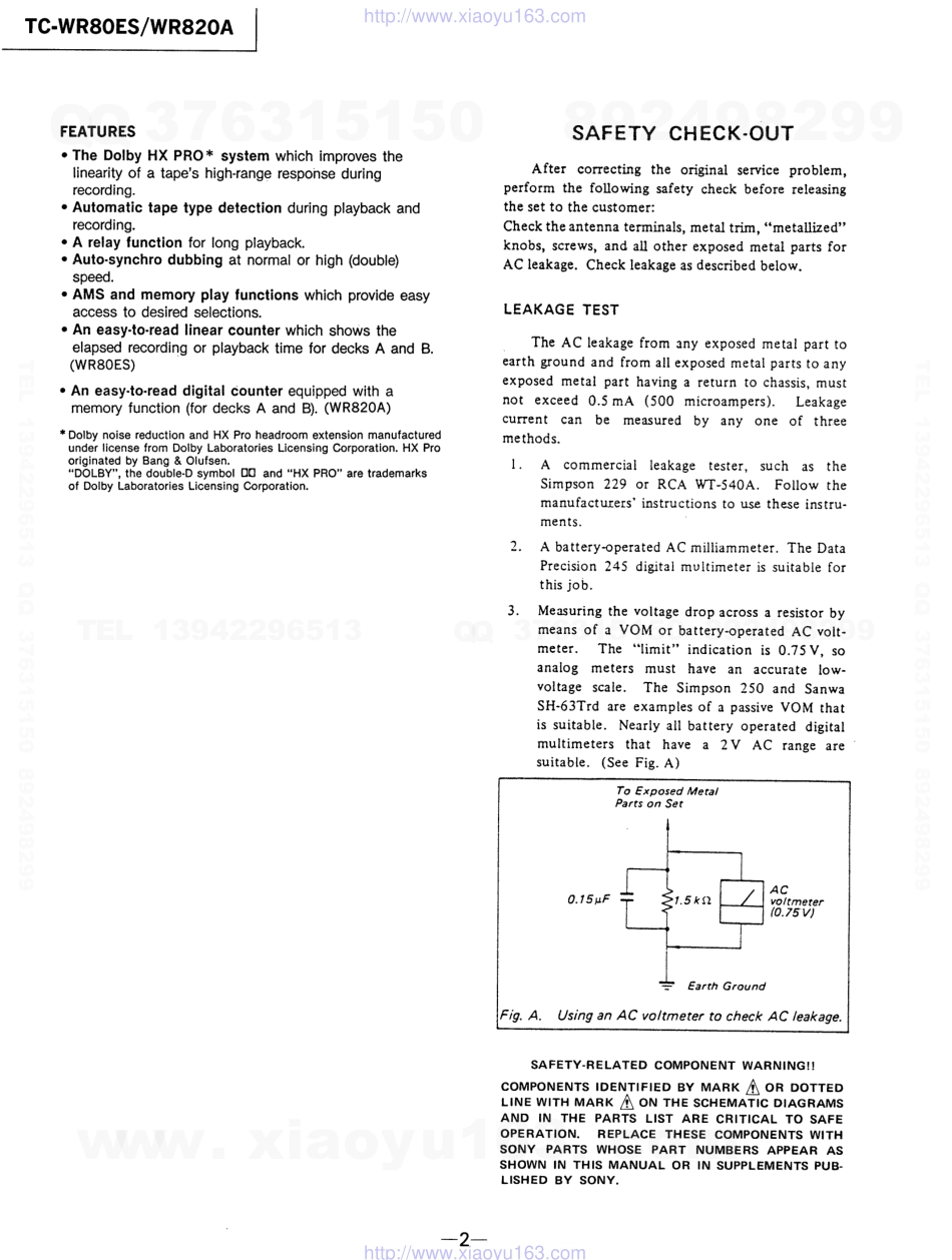 索尼SONY TC-WR820A电路图.pdf_第2页