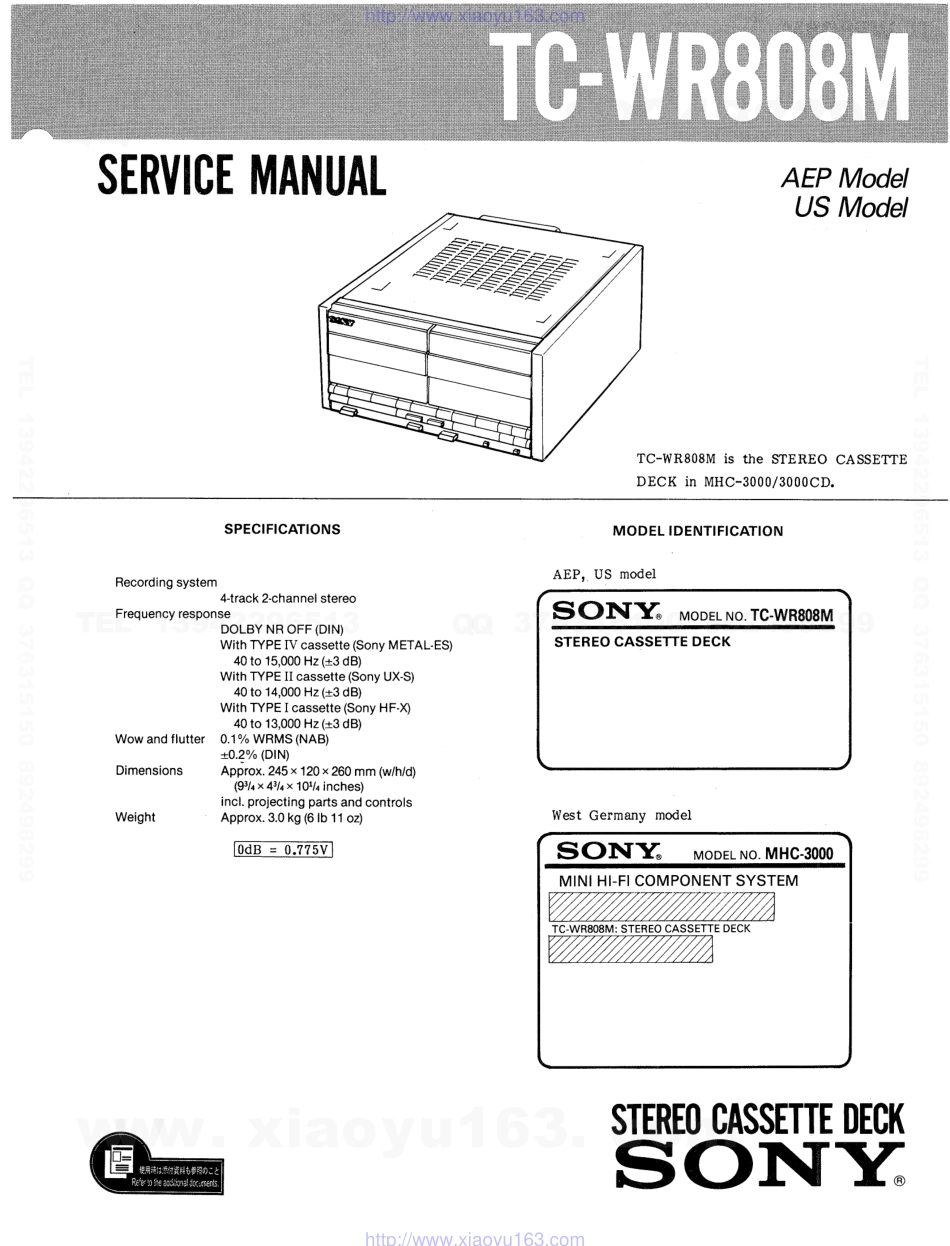 索尼SONY TC-WR808M电路图.pdf_第1页