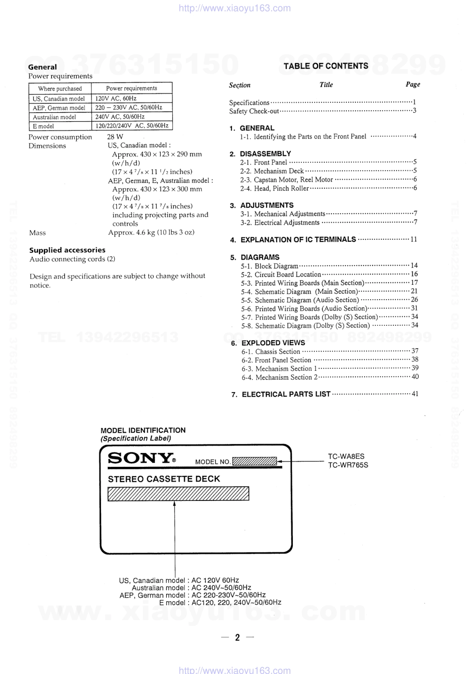 索尼SONY TC-WR765S电路图.pdf_第2页