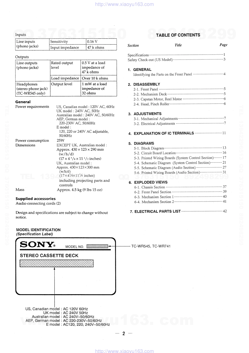 索尼SONY TC-WR741电路图.pdf_第2页