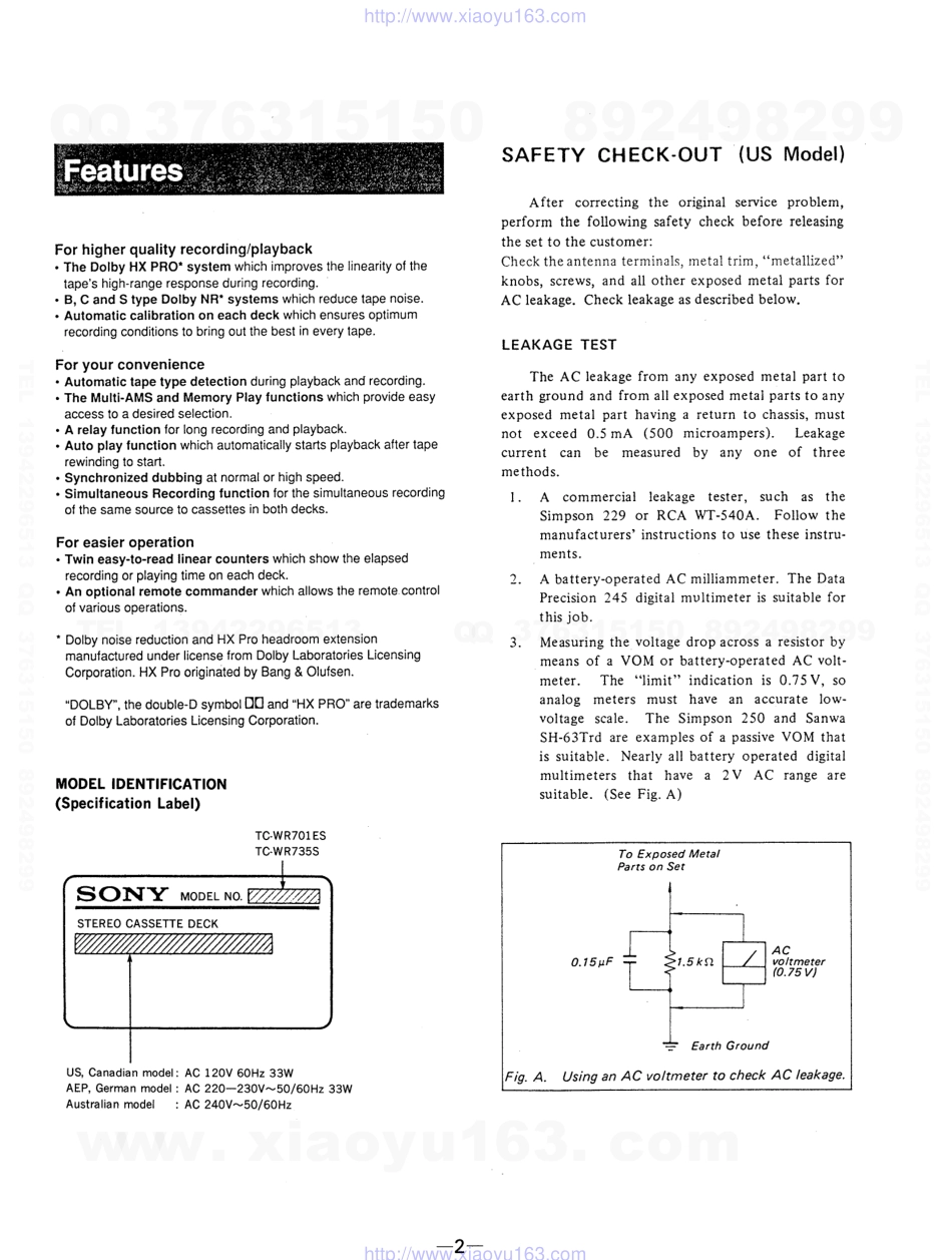 索尼SONY TC-WR735S电路图.pdf_第2页