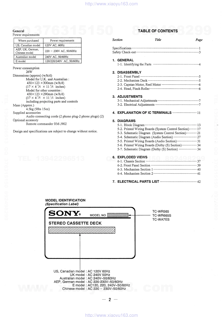 索尼SONY TC-WR665S电路图.pdf_第2页