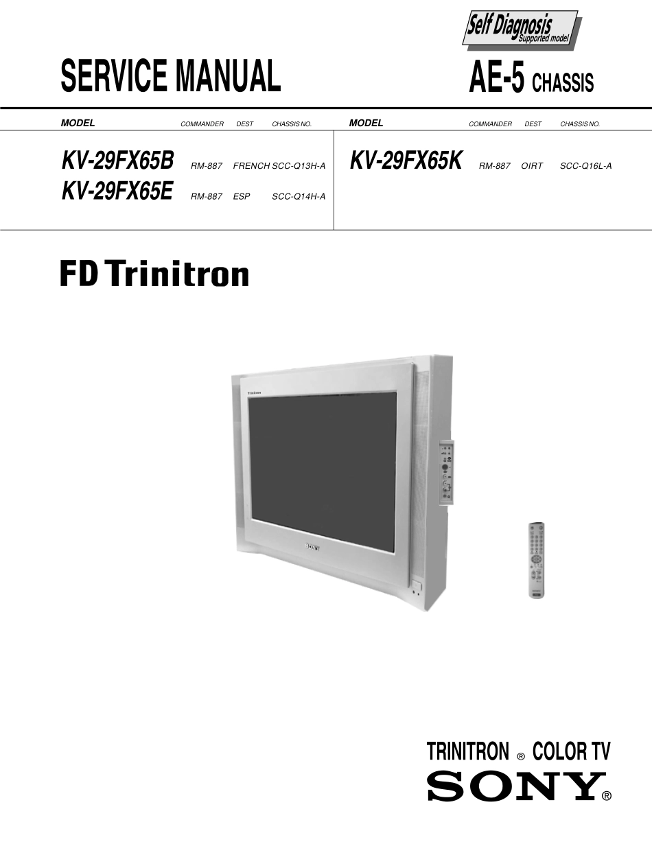 索尼KV-29FX65K彩电维修手册和原理图.pdf_第1页