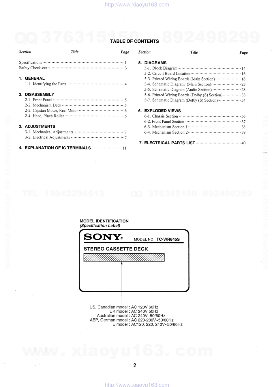 索尼SONY TC-WR645S电路图.pdf_第2页