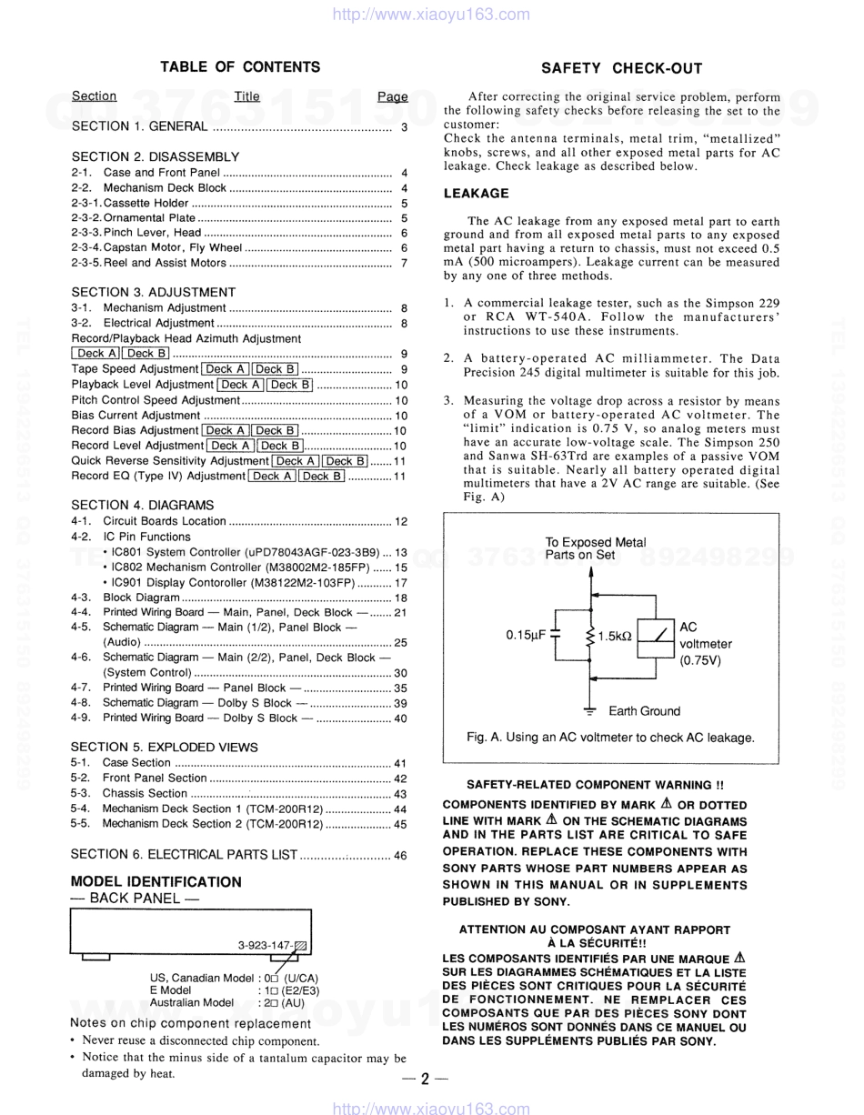 索尼SONY TC-WA9ES电路图.pdf_第2页