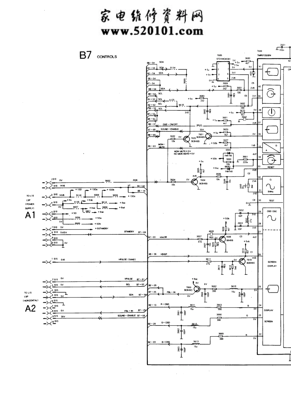 飞利浦29PT448A-93S彩电（29V9）电路原理图_飞利浦  29PT446A-93S（29V8）、29PT488A-93S（29V9）(15).pdf_第1页