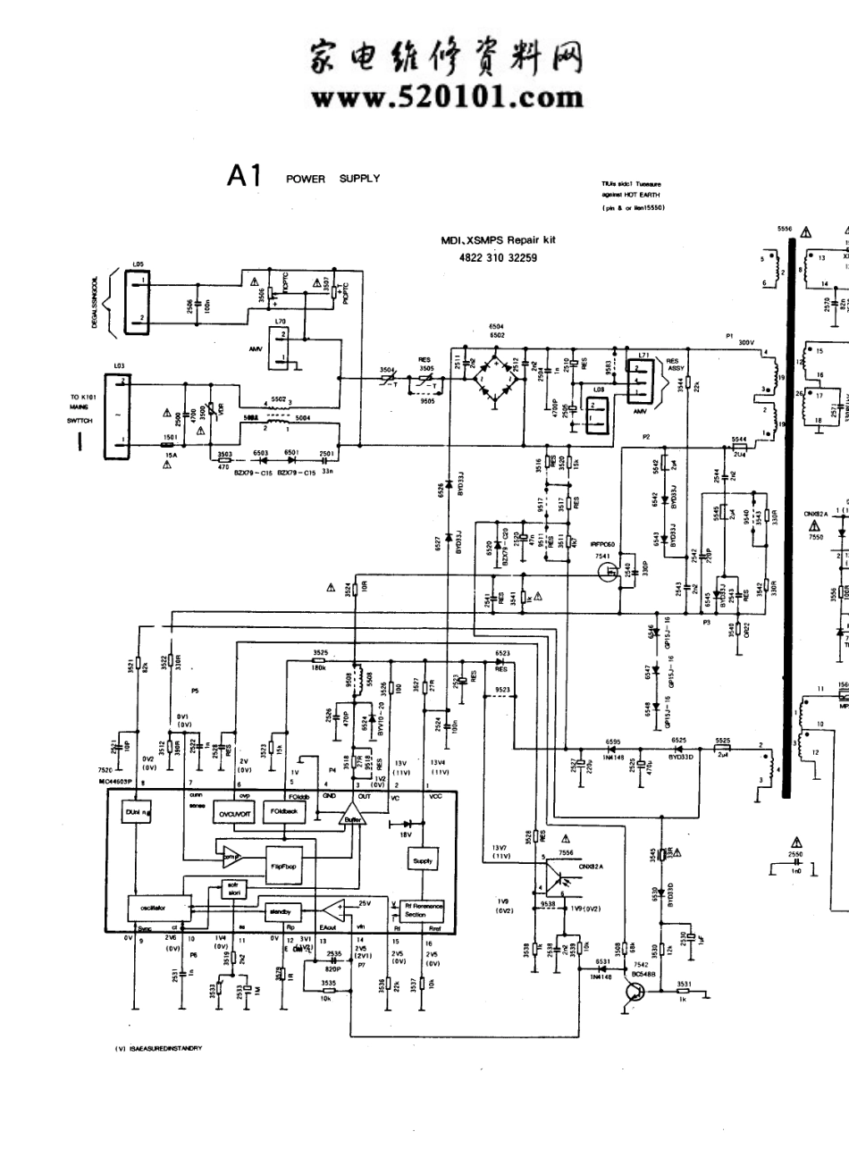 飞利浦29PT448A-93S彩电（29V9）电路原理图_飞利浦  29PT446A-93S（29V8）、29PT448A-93S（29V9）(01).pdf_第1页