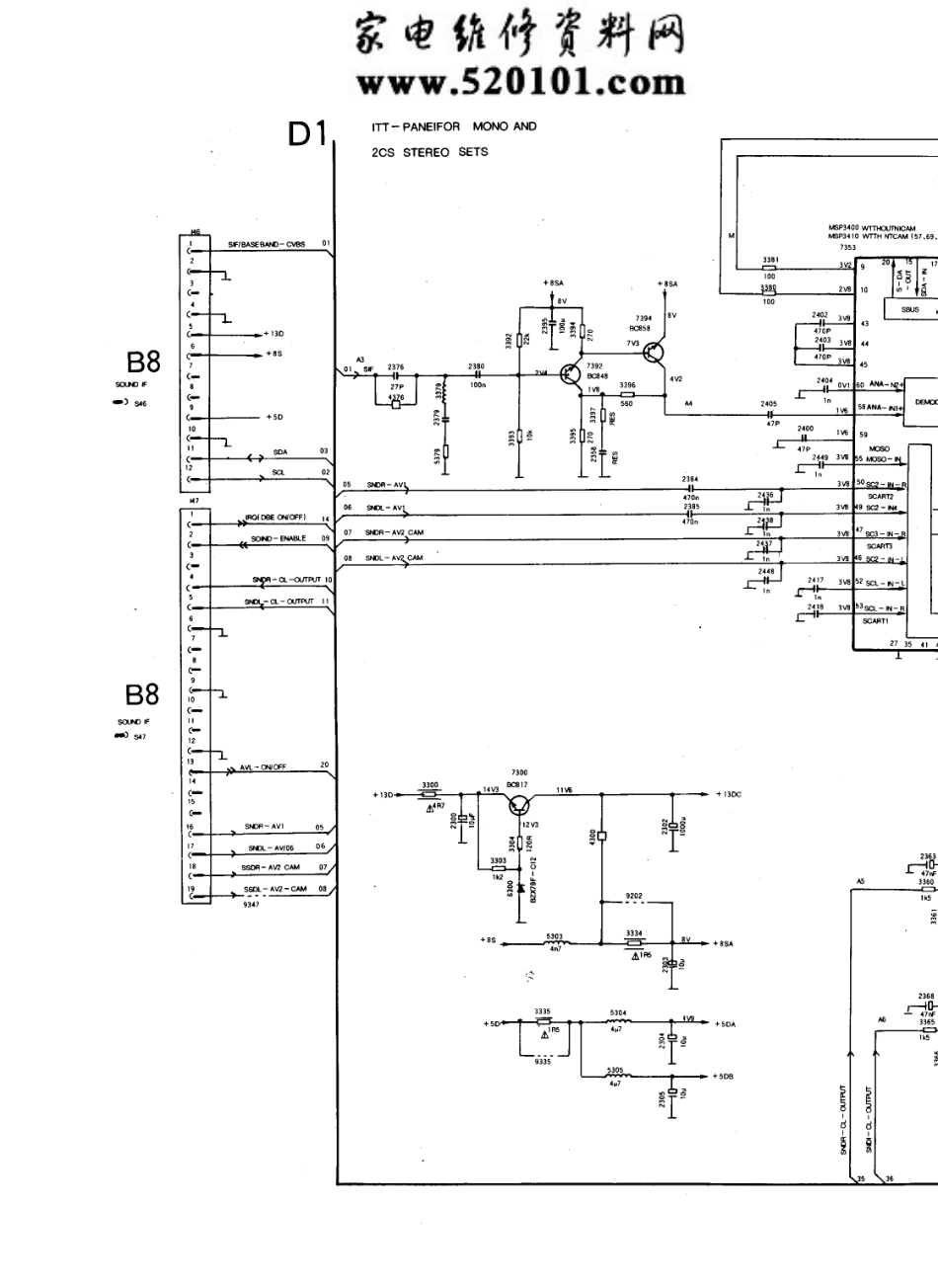 飞利浦29PT446A-93S彩电（29V8）电路原理图_飞利浦  29PT446A-93S（29V8）、29PT488A-93S（29V9）(211).pdf_第1页