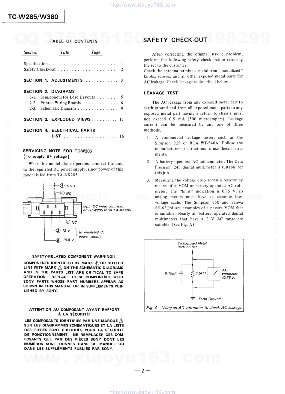 索尼SONY TC-W380电路图.pdf_第2页