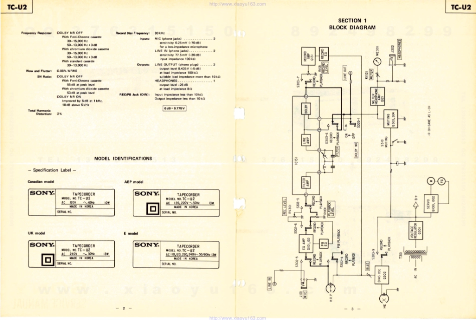 索尼SONY TC-U2电路图.pdf_第2页