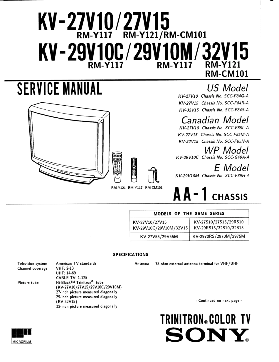索尼KV-27V10彩电维修手册和原理图.pdf_第1页