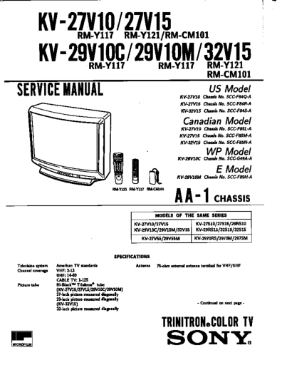 索尼KV-27V10彩电维修手册和原理图.pdf_第2页