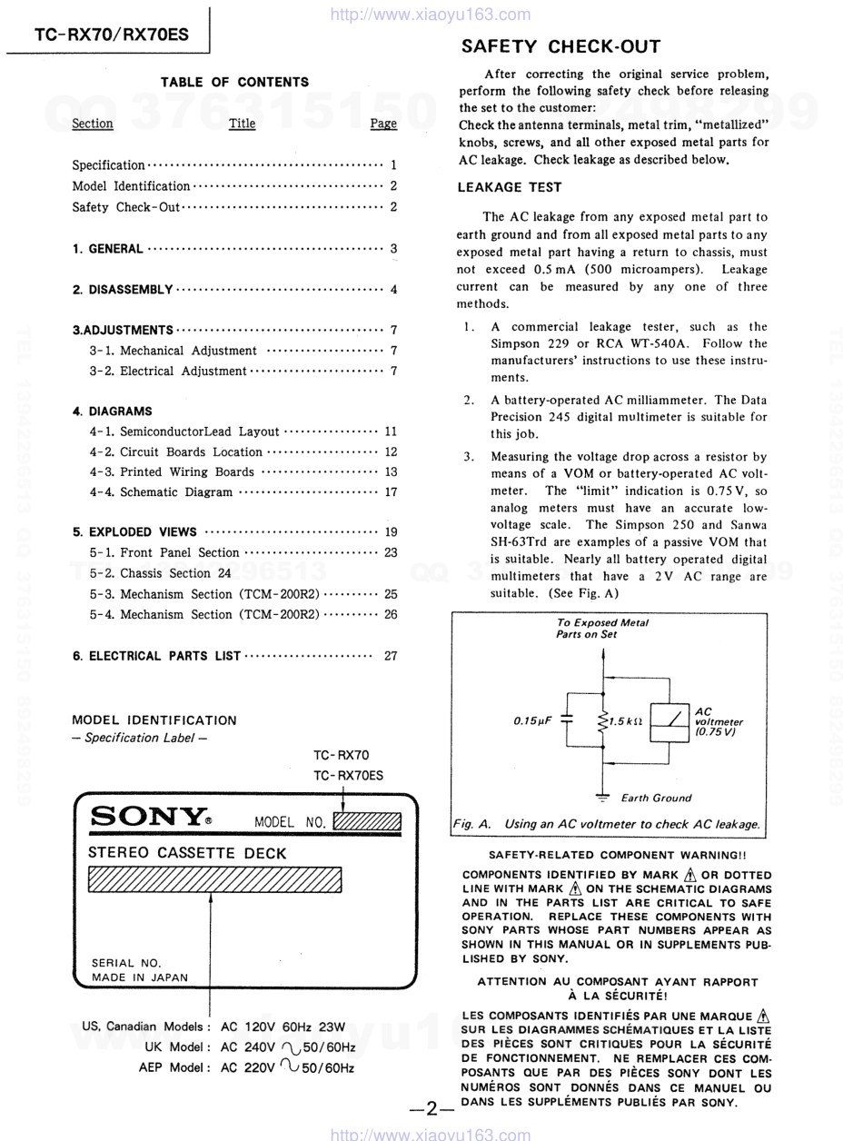 索尼SONY TC-RX70电路图.pdf_第2页