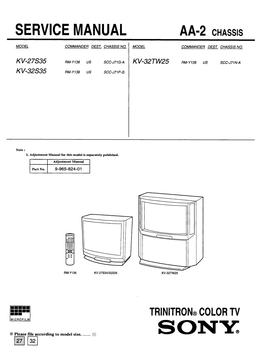 索尼KV-27S35彩电维修手册和原理图.pdf_第1页