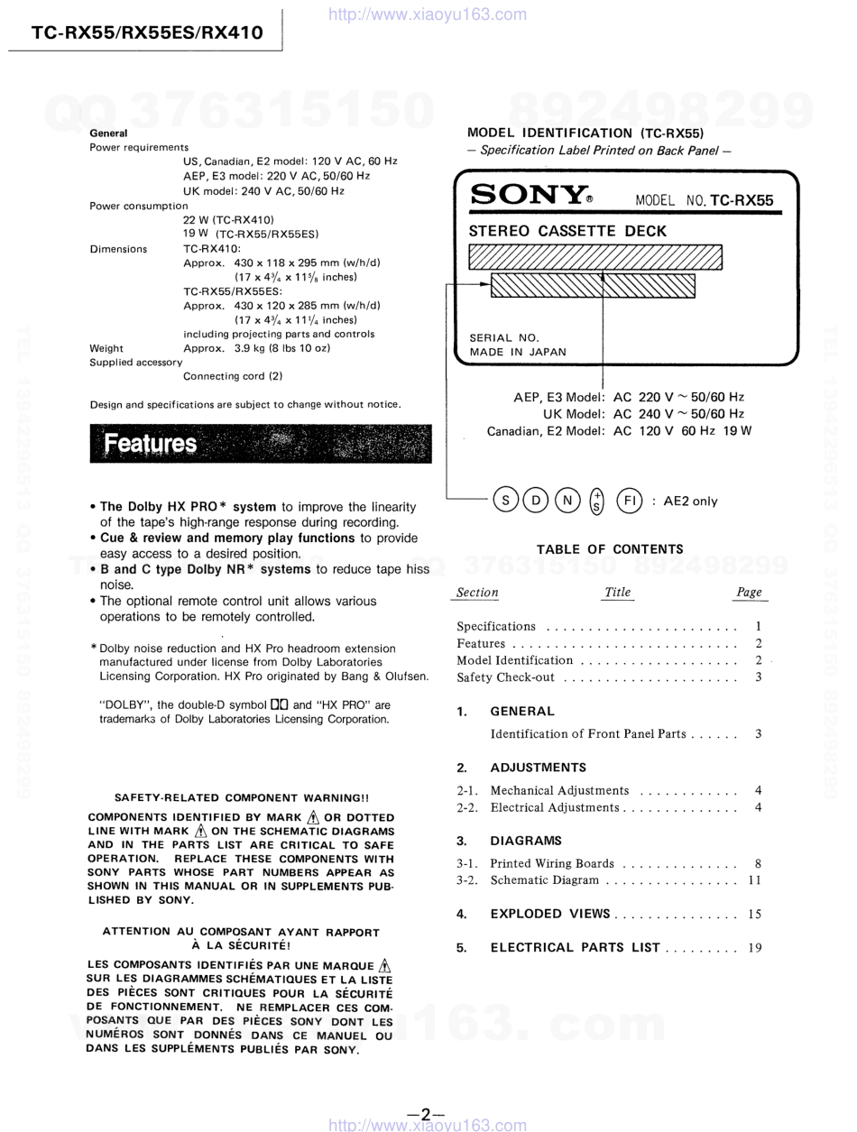 索尼SONY TC-RX55电路图.pdf_第2页