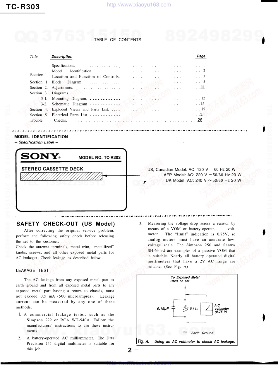 索尼SONY TC-R303电路图.pdf_第2页