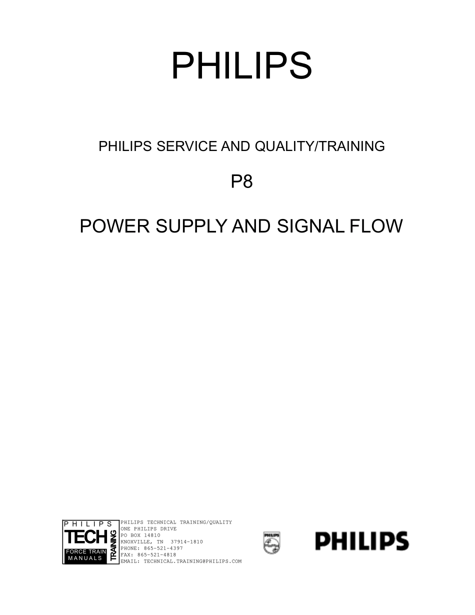 飞利浦_p8_training_manual彩电图纸_philips_p8_training_manual.pdf_第1页