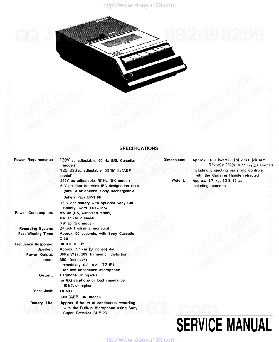 索尼SONY TCM-757电路图.pdf_第1页