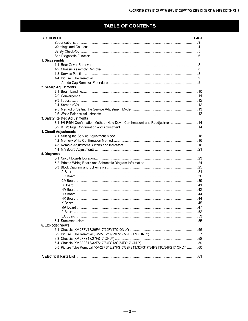 索尼KV-27FS13彩电维修手册和原理图.pdf_第2页