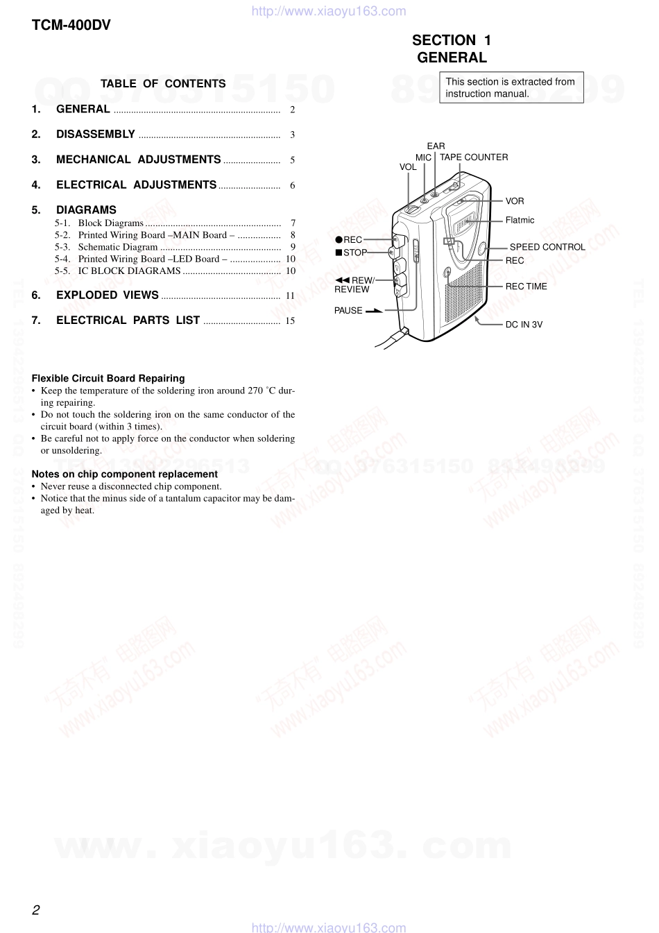 索尼SONY TCM-400DV电路图.pdf_第2页