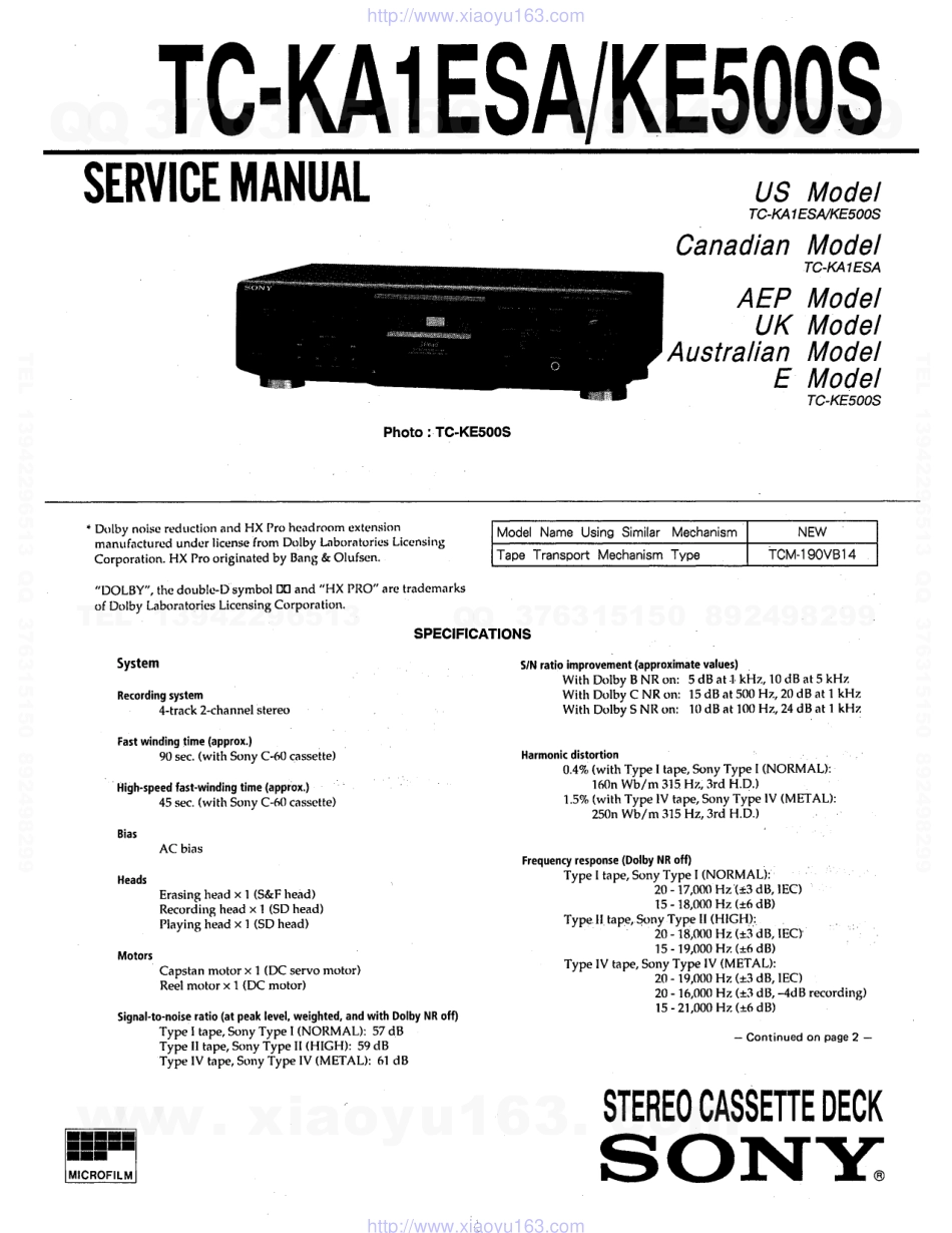 索尼SONY TC-KE500S电路图.pdf_第1页