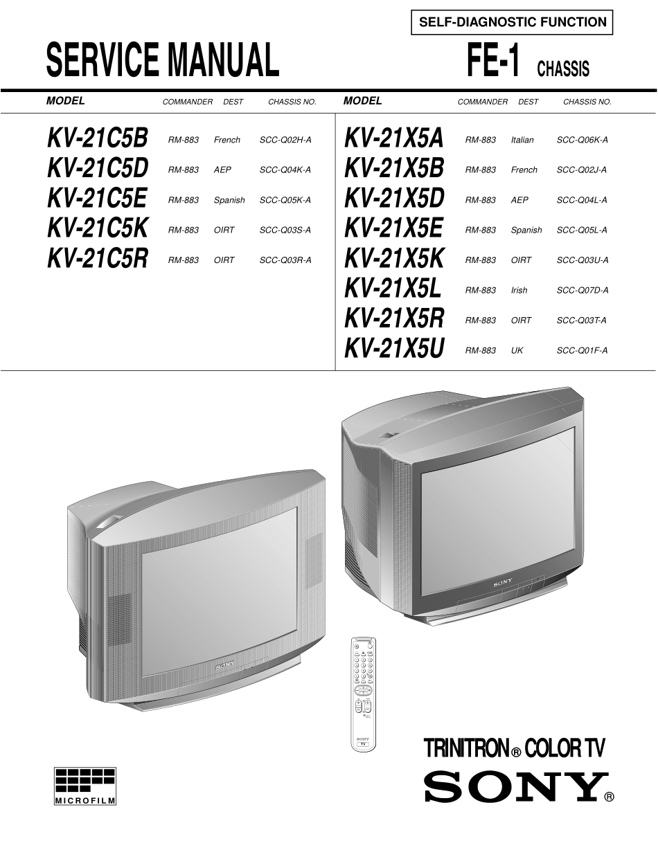 索尼KV-21X5U彩电原理图.pdf_第1页