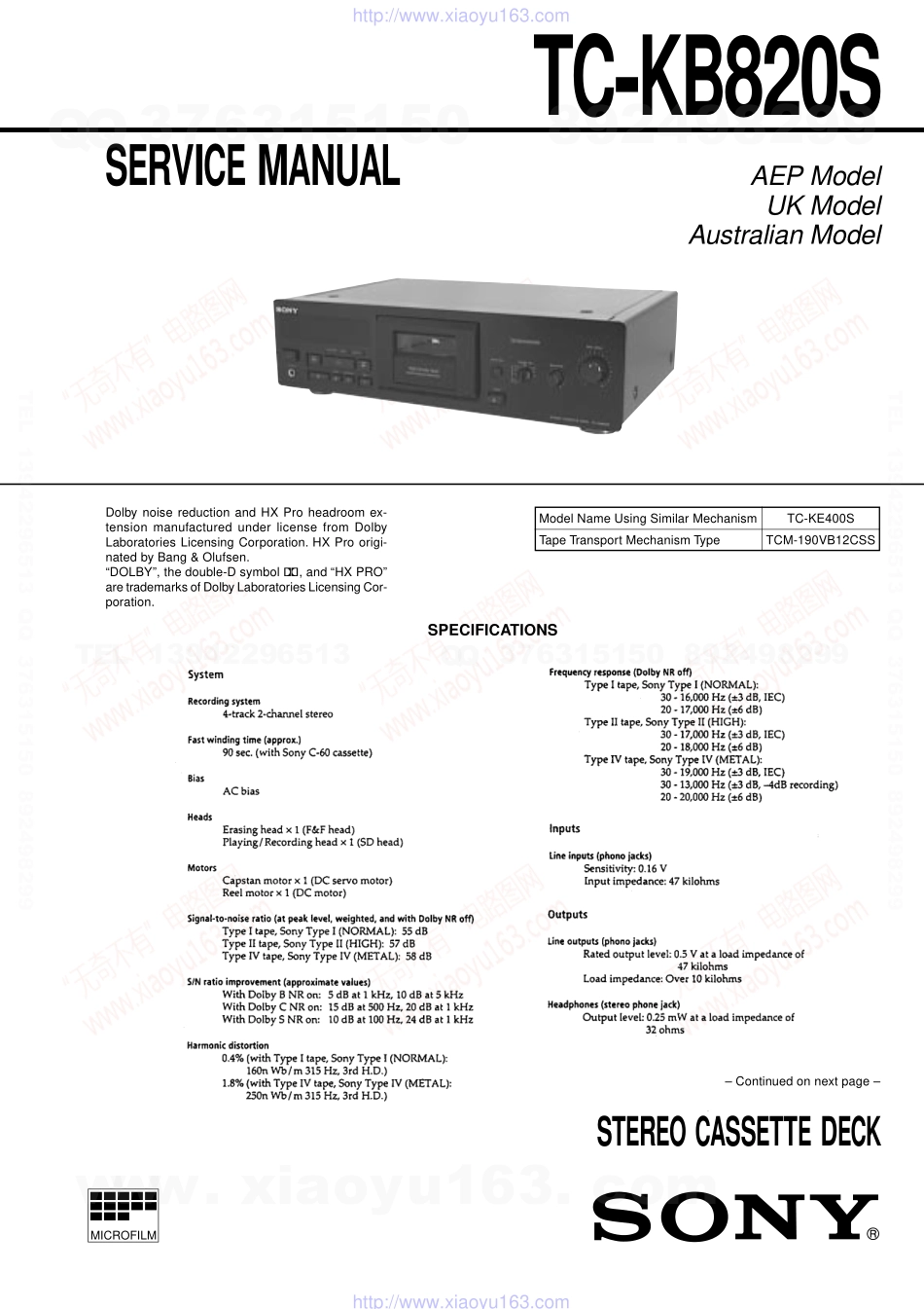 索尼SONY TC-KB820S电路图.pdf_第1页