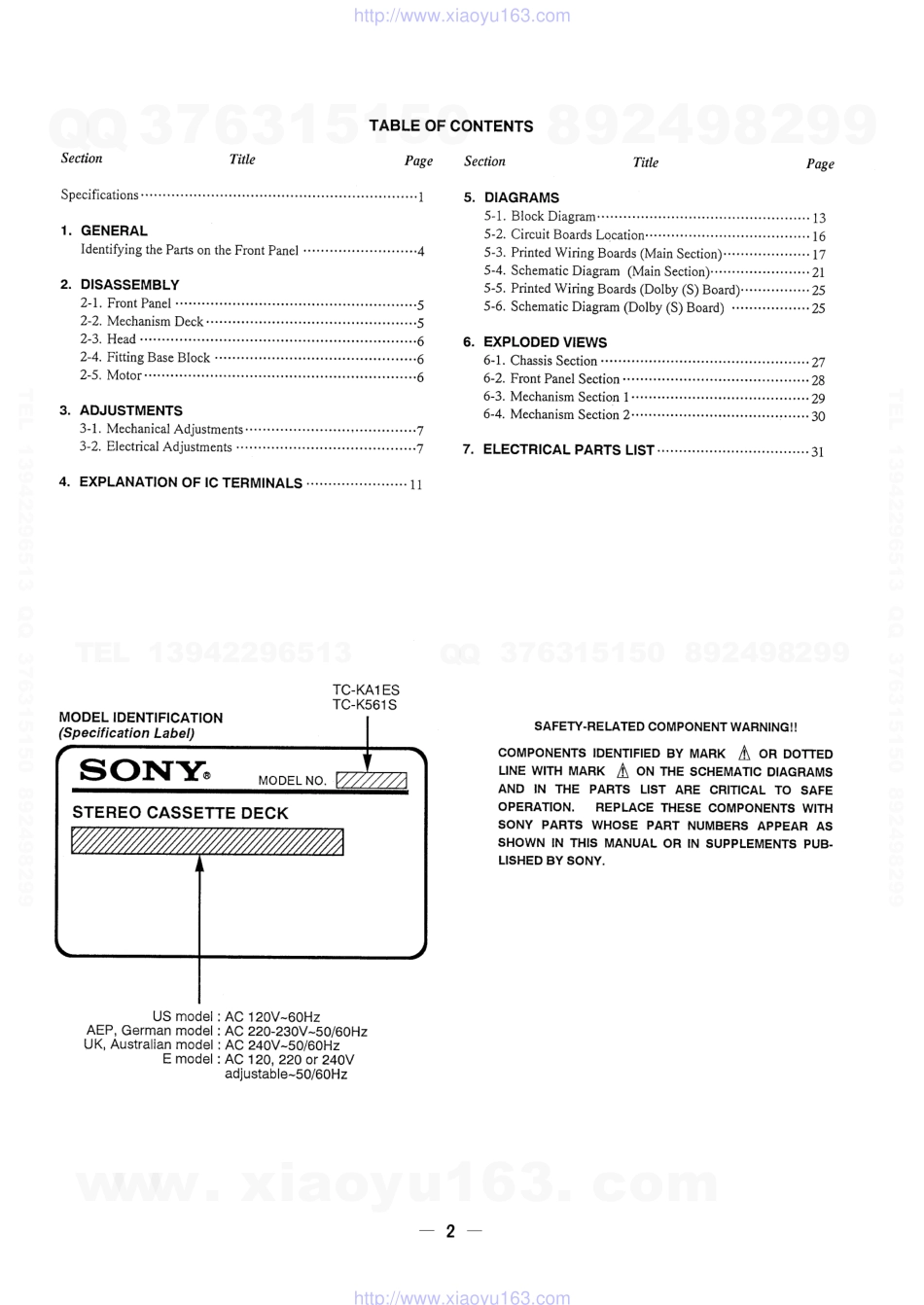 索尼SONY TC-KA1ES电路图.pdf_第2页