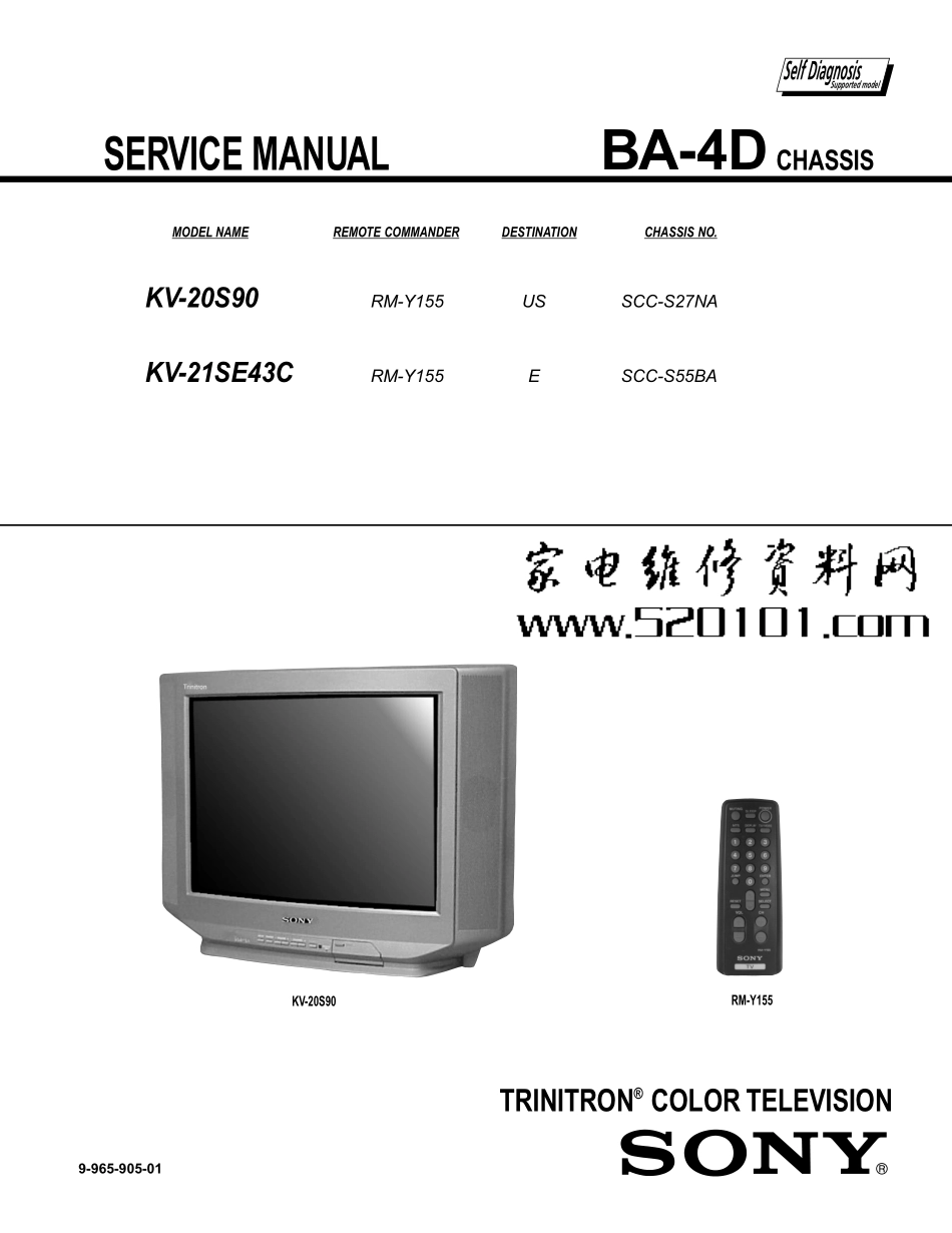 索尼KV-21SE43C彩电维修手册和原理图_索尼KV-21SE43C.pdf_第2页