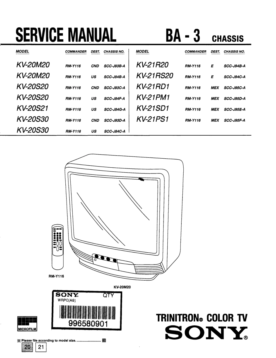 索尼KV-21SD1彩电原理图.pdf_第1页