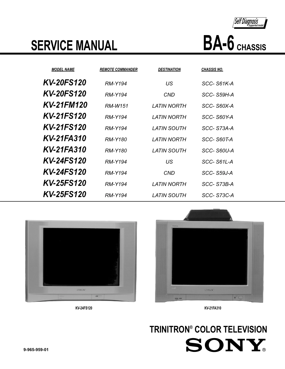 索尼KV-21FS120彩电维修手册.pdf_第2页