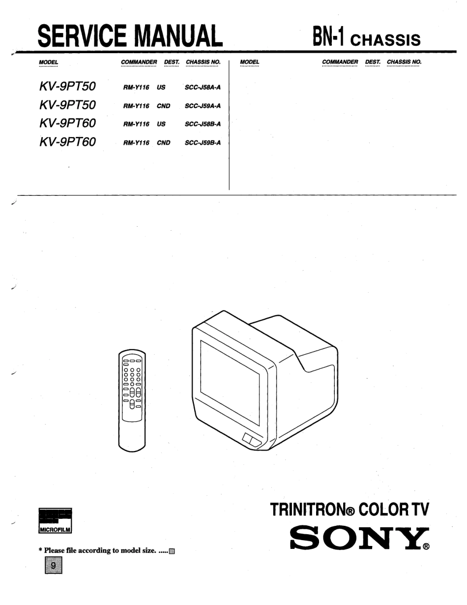 索尼KV-9PT50彩电维修手册和原理图.pdf_第1页