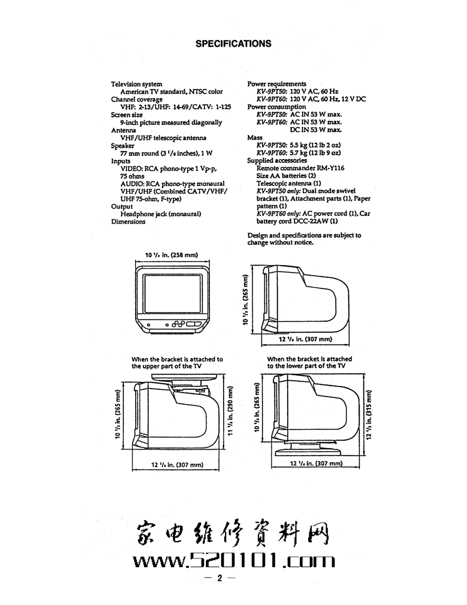 索尼KV-9PT50彩电维修手册和原理图.pdf_第2页