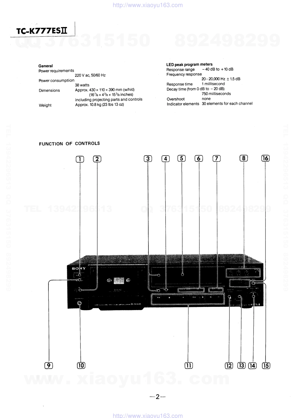 索尼SONY TC-K777ES2电路图.pdf_第2页