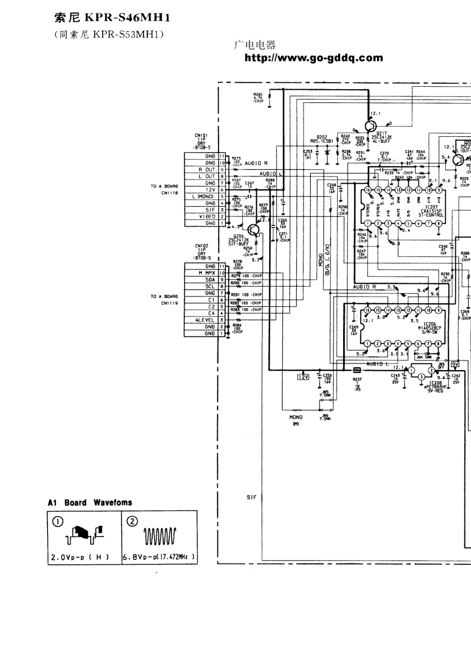 索尼KPR-S53MH1背投电视原理图_索尼  KPR-S46MH1、KPR-S53MH1(23).pdf_第1页