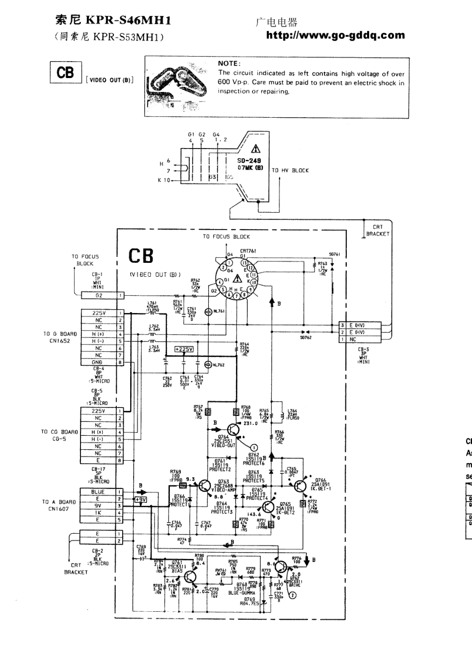 索尼KPR-S46MH1背投电视原理图_索尼  KPR-S46MH1、KPR-S53MH1(33).pdf_第1页