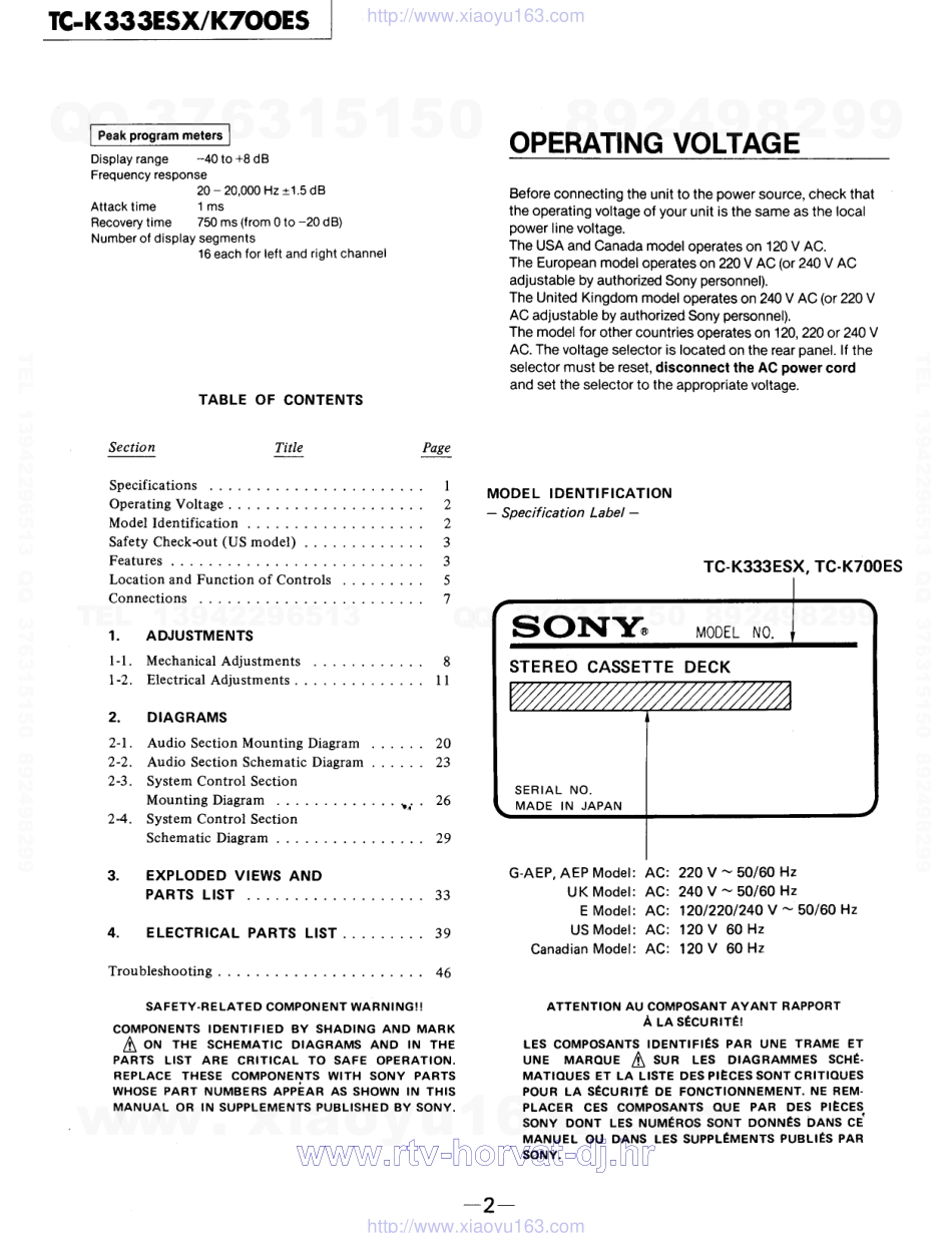 索尼SONY TC-K700ES电路图.pdf_第2页