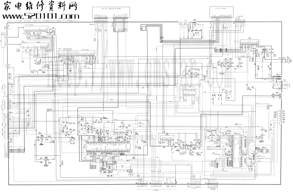 东芝2988UXC彩电原理图_东芝2988UXC电视机图纸.pdf_第1页