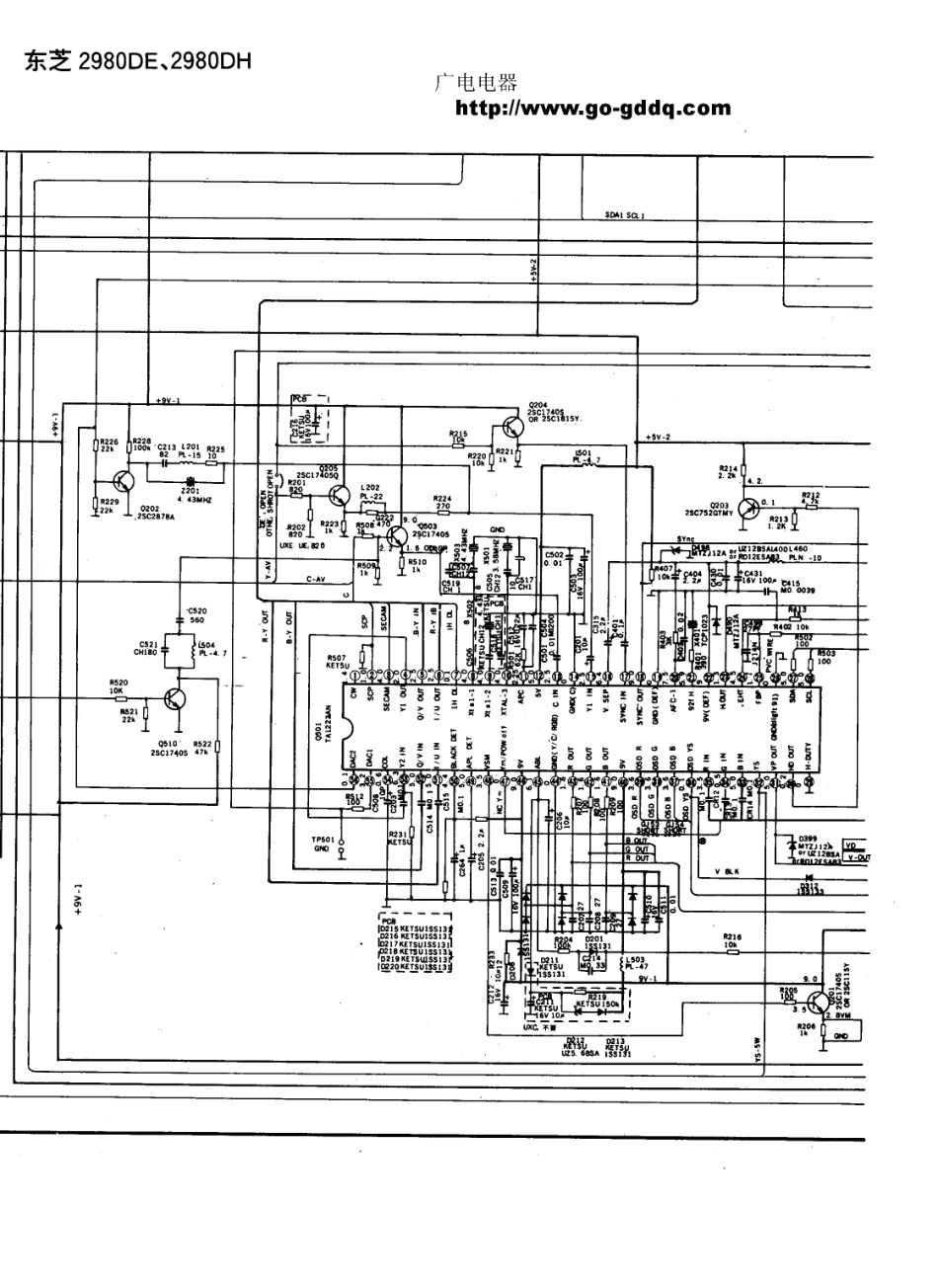 东芝2980DH彩电电路原理图_东芝  2980DE、2980DH(16).pdf_第1页