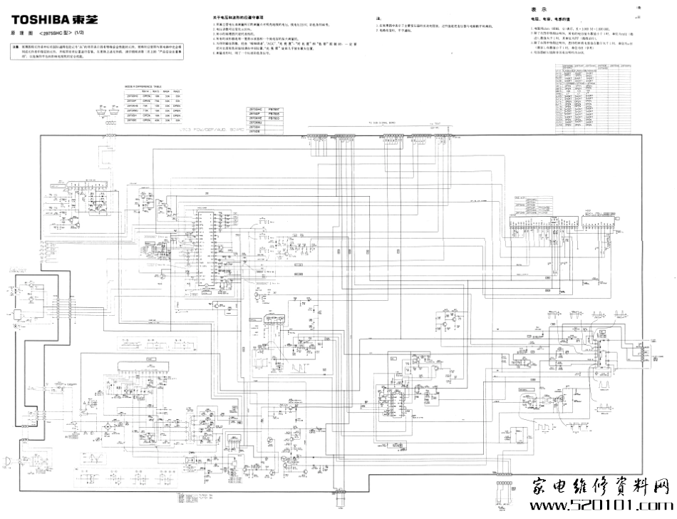 东芝2975SHC彩电原理图_东芝2975SHC.pdf_第1页