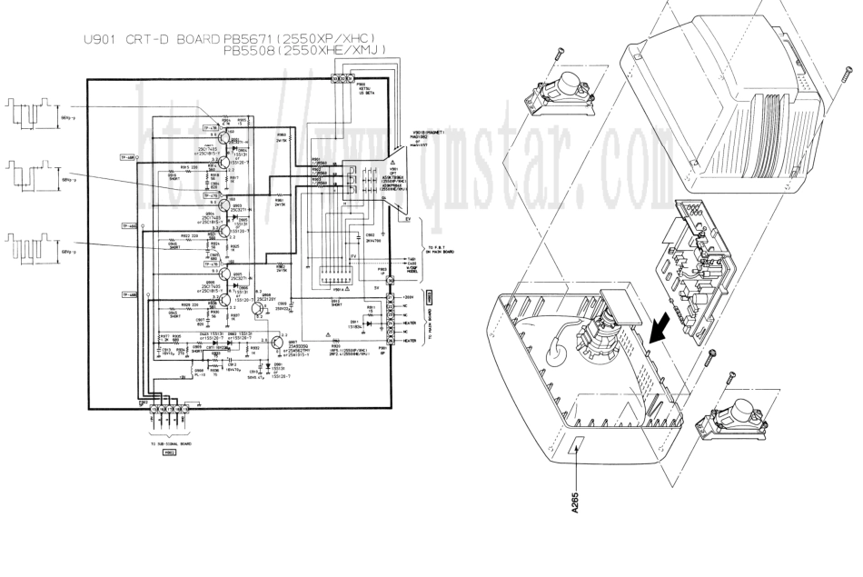 东芝2955SH彩电原理图_东芝2955SH电视机图纸.pdf_第2页