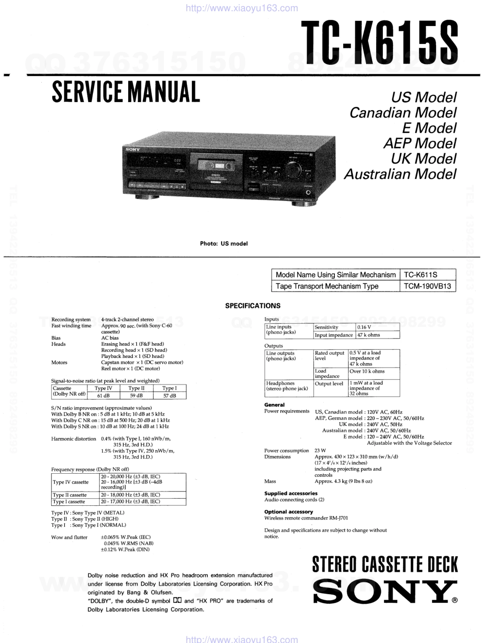 索尼SONY TC-K615S电路图.pdf_第1页